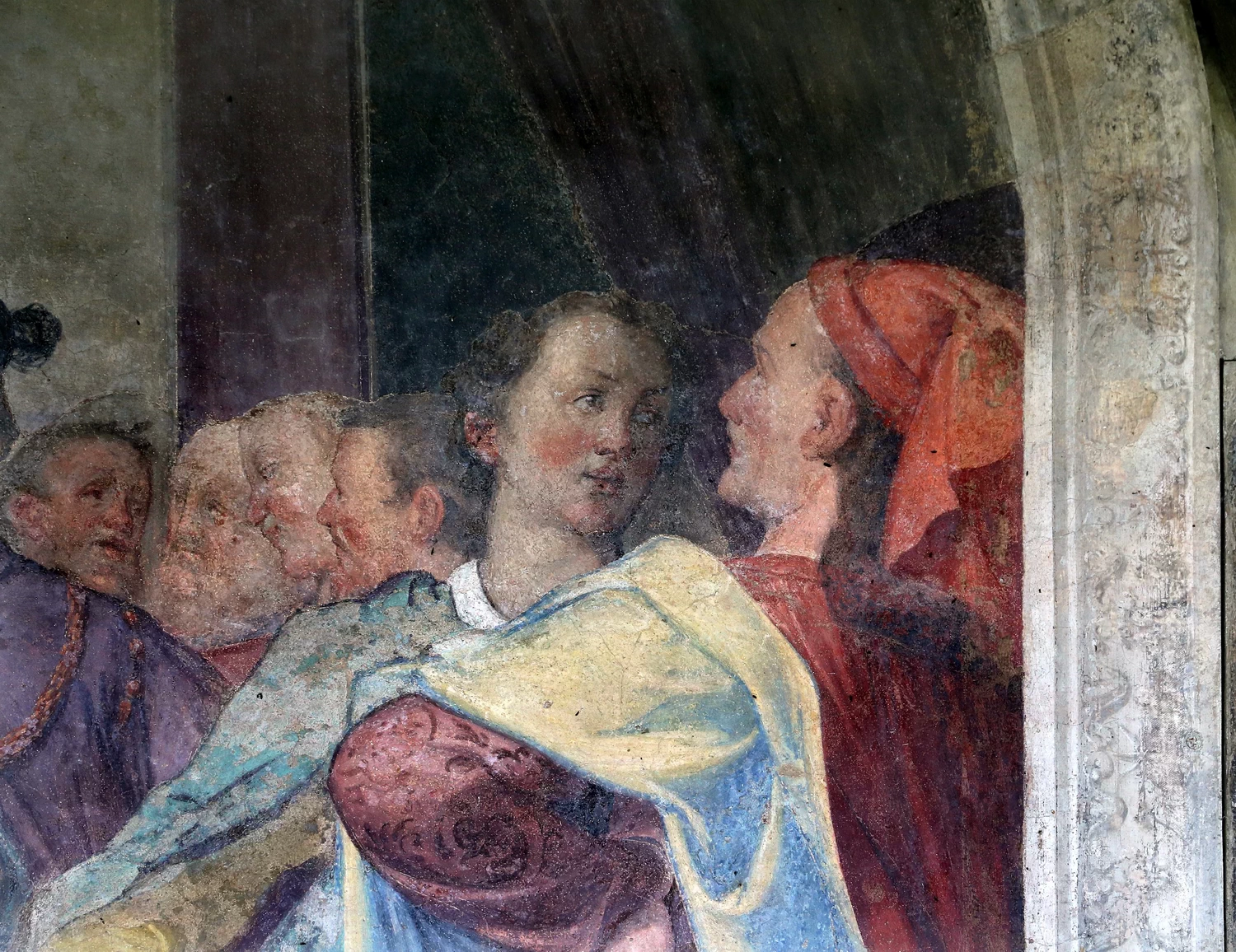 Onorio III conferma la regola domenicana - Chiostro Grande in Santa Maria Novella, dettaglio 2